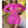 Love In Leather LIN012 Rhinestone Dress One Size - Hot Pink Love In Leather LIN012 Rhinestone Dress One Size - Hot Pink